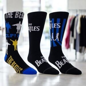 The Beatles Socks 3 pairs crew Men’s shoe size 7-12 New